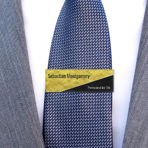 Badge D'identification Balise de nom professionnel géométrique Faux Gold