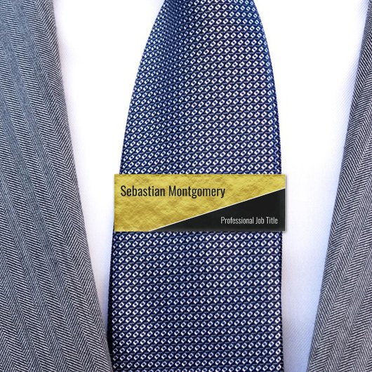 Badge D'identification Balise de nom professionnel géométrique Faux Gold 