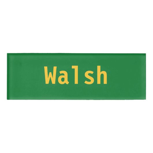 Badge D'identification Balise de nom Walsh (Devant)