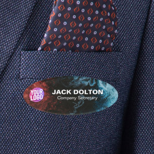 Badge D'identification Balise de titre et de nom du travail personnalisé