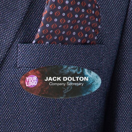 Badge D'identification Balise de titre et de nom du travail personnalisé 