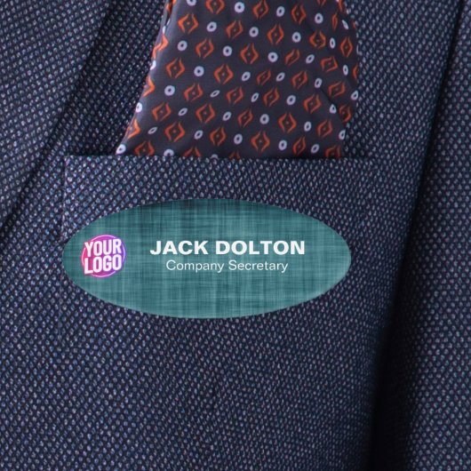 Badge D'identification Balise de titre et de nom du travail personnalisé 