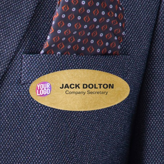 Badge D'identification Balise de titre et de nom du travail personnalisé 