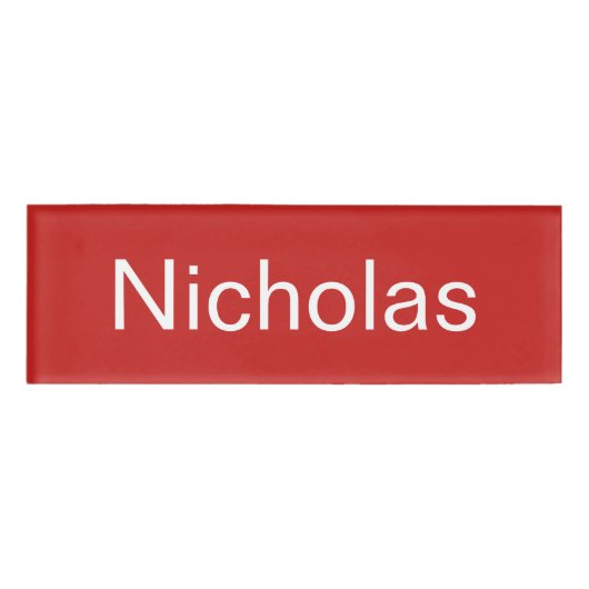 Badge D'identification Balise Nicholas Name (Devant)