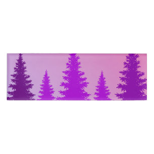 Badge D'identification Balise Nom de la forêt violette