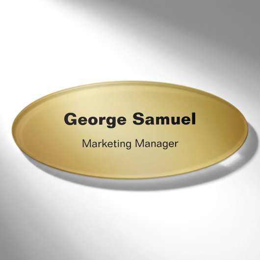 Badge D'identification Balise Nom de l'employé d'entreprise simple (Devant)