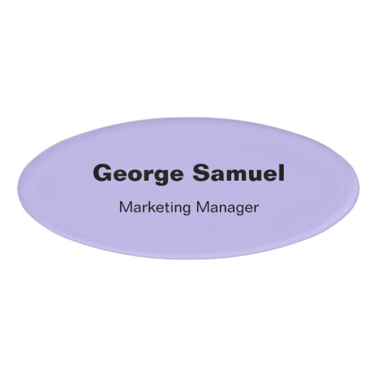 Badge D'identification Balise Nom de l'employé d'entreprise simple (Devant)