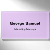 Badge D'identification Balise Nom de l'employé d'entreprise simple (Devant)