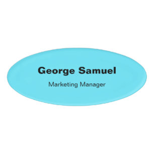 Badge D'identification Balise Nom de l'employé d'entreprise simple