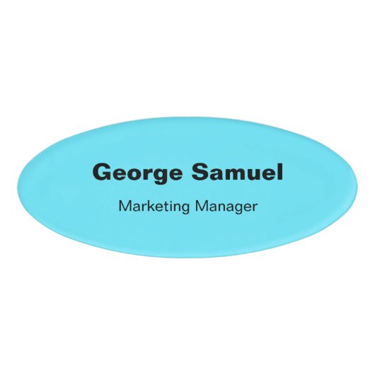 Badge D'identification Balise Nom de l'employé d'entreprise simple (Devant)