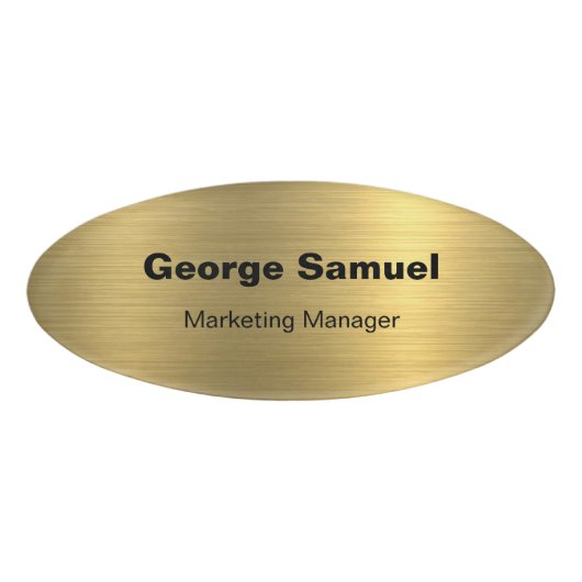 Badge D'identification Balise Nom de l'employé d'entreprise simple (Devant)