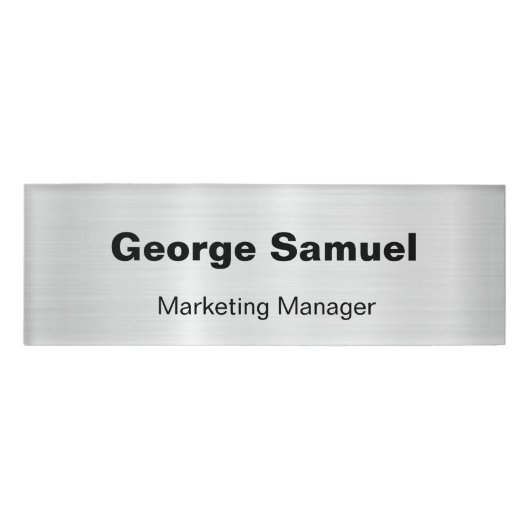 Badge D'identification Balise Nom de l'employé d'entreprise simple (Devant)