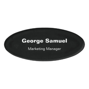 Badge D'identification Balise Nom de l'employé d'entreprise simple