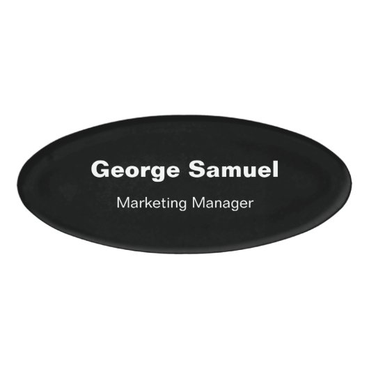 Badge D'identification Balise Nom de l'employé d'entreprise simple (Devant)