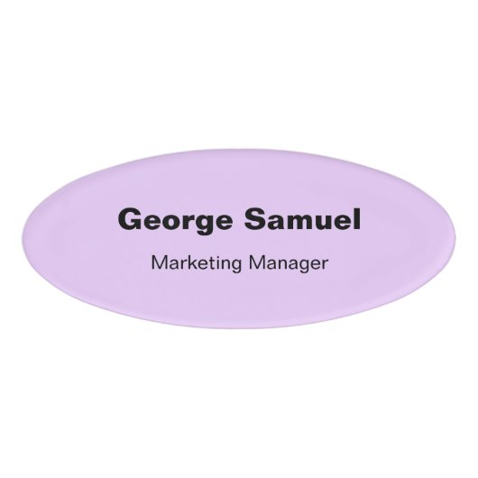 Badge D'identification Balise Nom de l'employé d'entreprise simple (Devant)