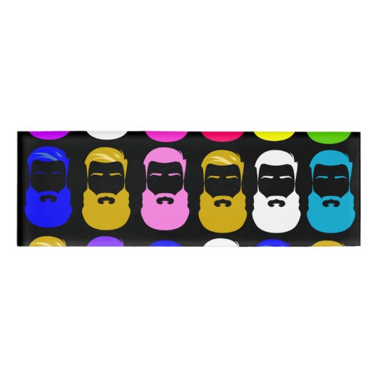 Badge D'identification Balise Nom des bandes Abstraites (Devant)