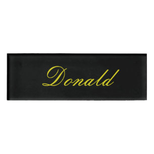 Badge D'identification Balise Nom Donald