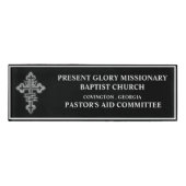 Badge D'identification Balise Nom du comité de l'église (Devant)