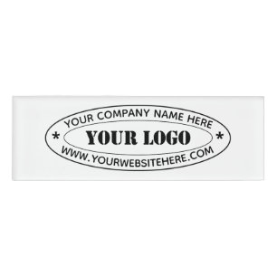 Badge D'identification Balise Nom du logo personnalisé Site Web Votre nom