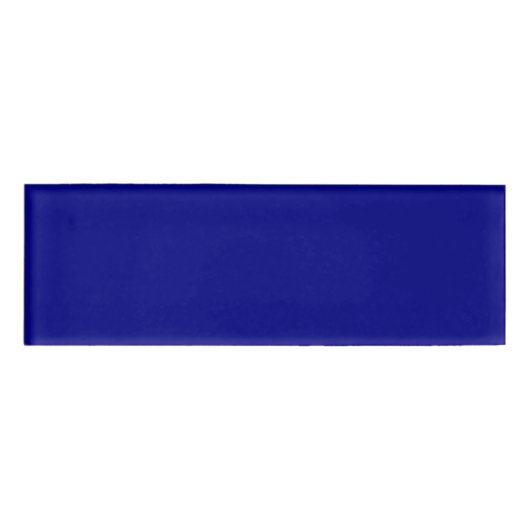Badge D'identification Balise Nom du rectangle bleu marine (Devant)
