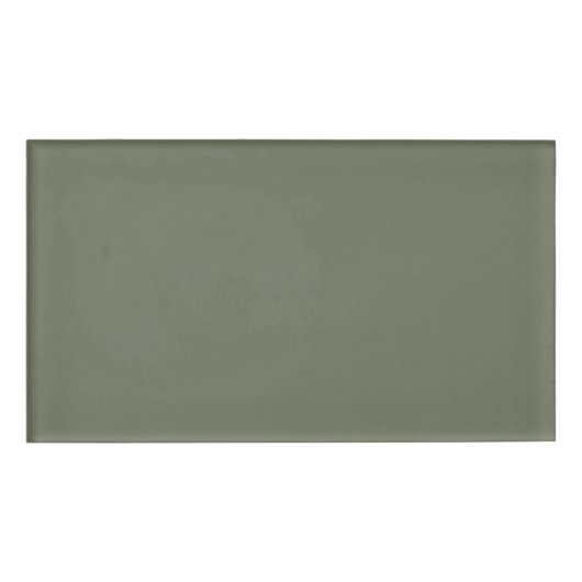 Badge D'identification Balise Nom du rectangle vert mousse solide (Devant)