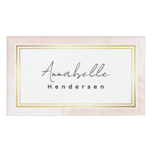 Badge D'identification Balise Nom Elegante