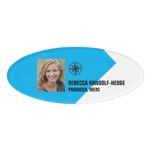Badge D'identification Balise Nom ovale de la grande photo