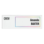 Badge D'identification balise Rainbow Name (Devant)