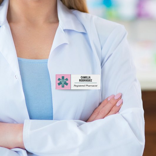 Badge D'identification Balise RX Pharmacy Service Médicale avec logo