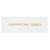 Badge D'identification Balise Whimsical Modern Gold (Devant)