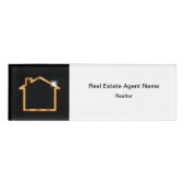 Badge D'identification Balises de nom de l'agent immobilier classique (Devant)