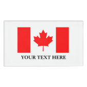 Badge D'identification Balises de nom magnétique du drapeau canadien (Devant)
