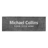 Badge D'identification Balises de nom magnétique masculin foncé (Devant)