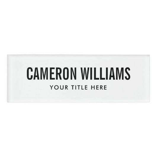 Badge D'identification Balises magnétiques professionnelles blanches (Devant)