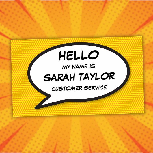 Badge D'identification Bande dessinée moderne Discours Bubble