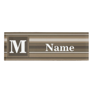 Badge D'identification Bandes Brown