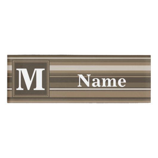 Badge D'identification Bandes Brown (Devant)