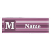 Badge D'identification Bandes mauve monogrammes (Devant)