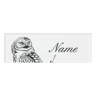 Badge D'identification Barne Owl Thunder_Cove