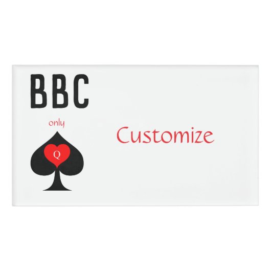 Badge D'identification BBC Seule pique lame signe Thunder_Cove (Devant)
