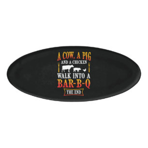 Badge D'identification BBQ Barbecue Barbecue Barbecue Plaisanterie Gril