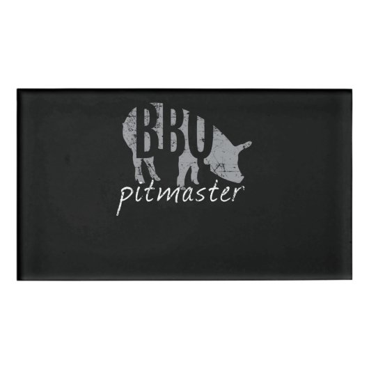 Badge D'identification BBQ | BBQ Pitmaster Pig Grill Fars Day (Devant)