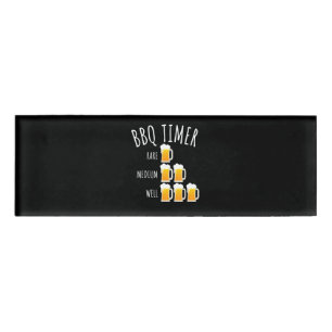 Badge D'identification BBQ BBQ Timer Bière Boire Funny Grilling