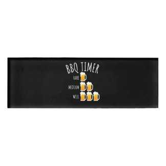 Badge D'identification BBQ | BBQ Timer Bière Boire Funny Grilling