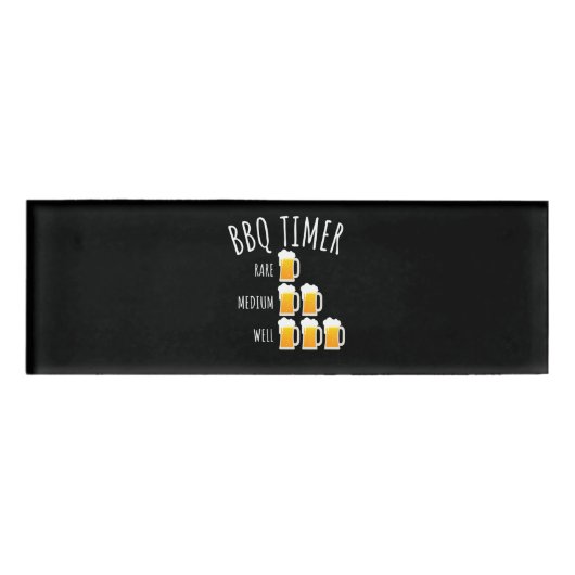 Badge D'identification BBQ | BBQ Timer Bière Boire Funny Grilling (Devant)