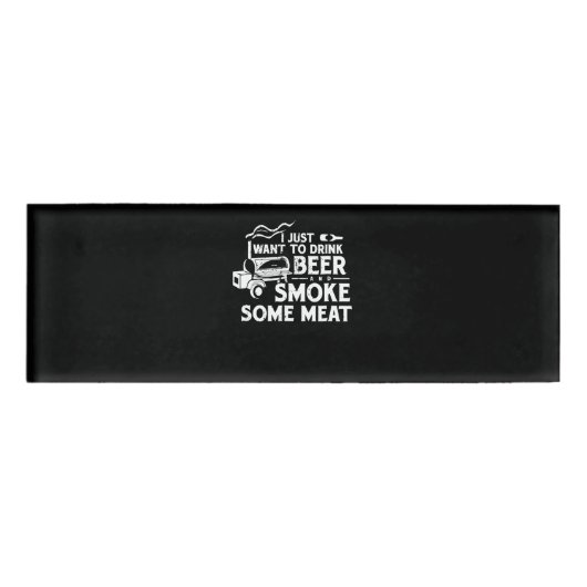 Badge D'identification BBQ Fumer Pitmaster Cadeau Boire Bière Fumer Viand (Devant)