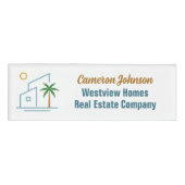 Badge D'identification Beach Real Estate Company Custom Coastal Realtor (Devant)