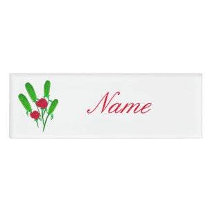 Badge D'identification Beau bouquet de Pickle avec Roses Thunder_Cove