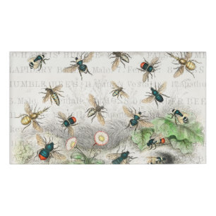 Badge D'identification Bee Honey Travailleur Queen Bees Antique