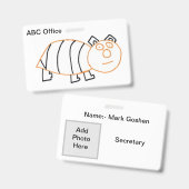 Badge d'identification BeeBear (Avant & arrière)